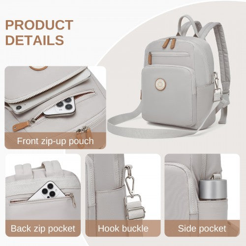 BPM2617 - Miss Lulu Women's Water-Resistant Convertible Backpack, Shoulder and Crossbody Bag