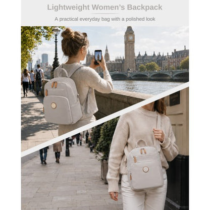 BPM2617 - Miss Lulu Women's Water-Resistant Convertible Backpack, Shoulder and Crossbody Bag