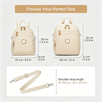 BPM2617 - Miss Lulu Women's Water-Resistant Convertible Backpack, Shoulder and Crossbody Bag