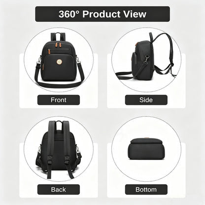 BPM2617 - Miss Lulu Women's Water-Resistant Convertible Backpack, Shoulder and Crossbody Bag