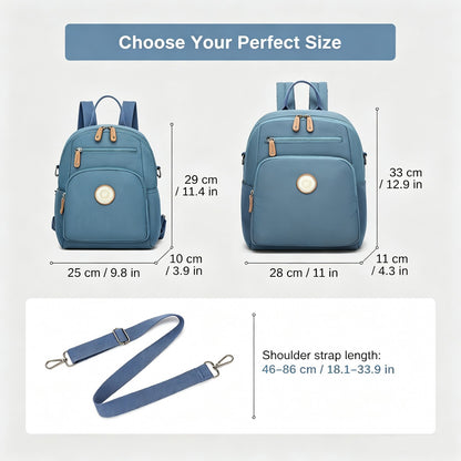 BPM2617 - Miss Lulu Women's Water-Resistant Convertible Backpack, Shoulder and Crossbody Bag