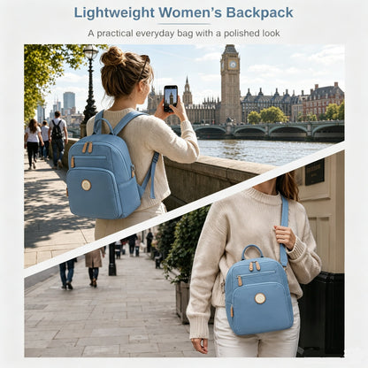 BPM2617 - Miss Lulu Women's Water-Resistant Convertible Backpack, Shoulder and Crossbody Bag