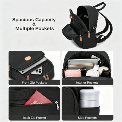 BPM2617 - Miss Lulu Women's Water-Resistant Convertible Backpack, Shoulder and Crossbody Bag