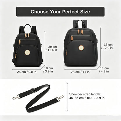 BPM2617 - Miss Lulu Women's Water-Resistant Convertible Backpack, Shoulder and Crossbody Bag