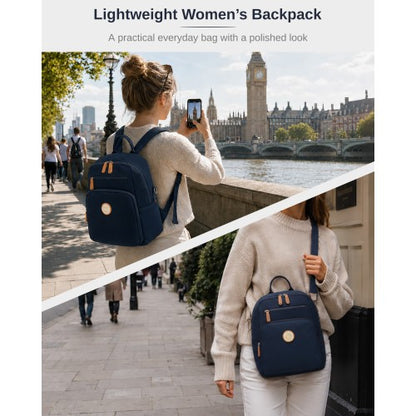BPM2617 - Miss Lulu Women's Water-Resistant Convertible Backpack, Shoulder and Crossbody Bag