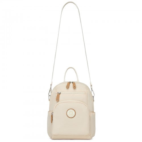 Miss Lulu BPM2651 beige backpack – detail view 10