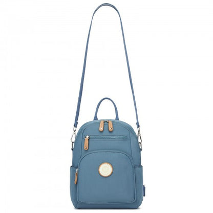 Miss Lulu BPM2651 blue backpack – detail view 10