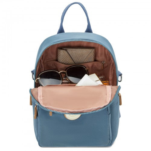 Miss Lulu BPM2651 blue backpack – detail view 9