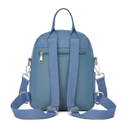 Miss Lulu BPM2651 blue backpack – detail view 4