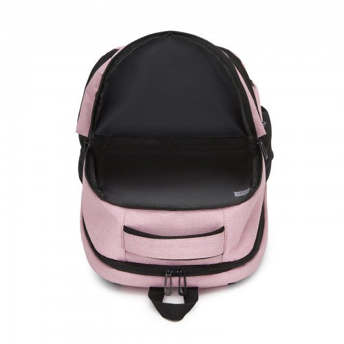 BPN2607 - Trendy Laptop Backpack,Soft Padded,Practical,Organized Storage,Lightweight 15.6" Notebook Bag for Work, School & Travel - Pink