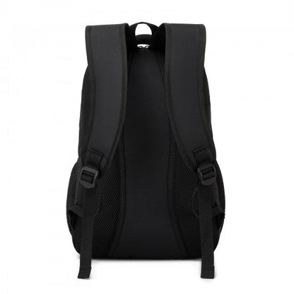 BPN2607 black laptop backpack – detail view 4