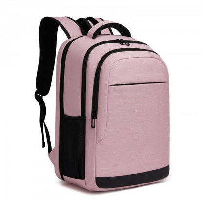 BPN2607 pink laptop backpack – front view