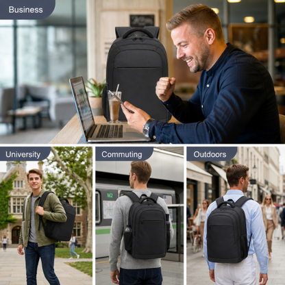 BPN2607 black laptop backpack – detail view 11