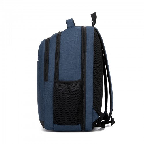 BPN2607 navy laptop backpack – rear view