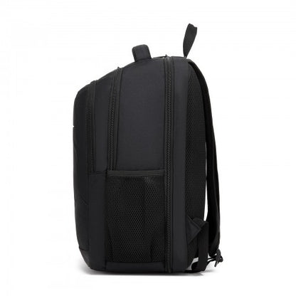 BPN2607 black laptop backpack – rear view