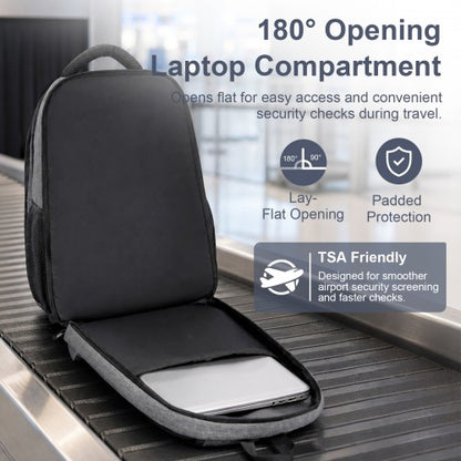 BPN2607 grey laptop backpack – detail view 10