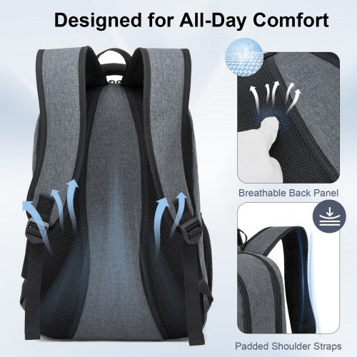 BPN2607 grey laptop backpack – detail view 7