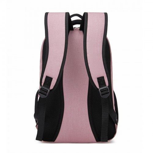BPN2607 pink laptop backpack – detail view 4