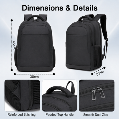 BPN2607 black laptop backpack – detail view 6