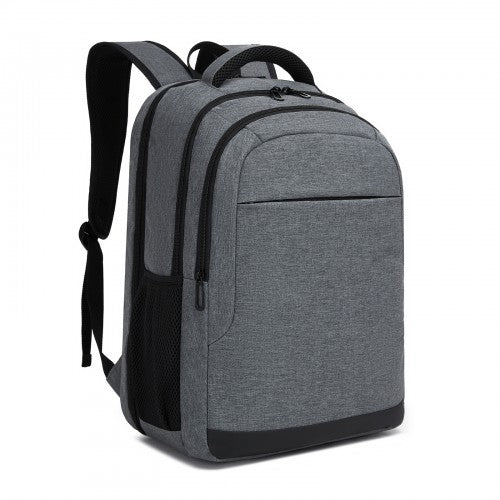 BPN2607 grey laptop backpack – front view
