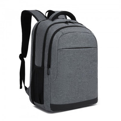 BPN2607 grey laptop backpack – front view