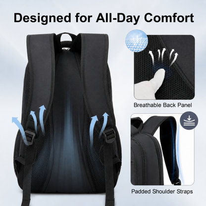 BPN2607 black laptop backpack – detail view 7