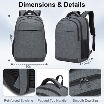 BPN2607 grey laptop backpack – detail view 6