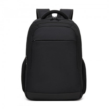 BPN2607 black laptop backpack – side view