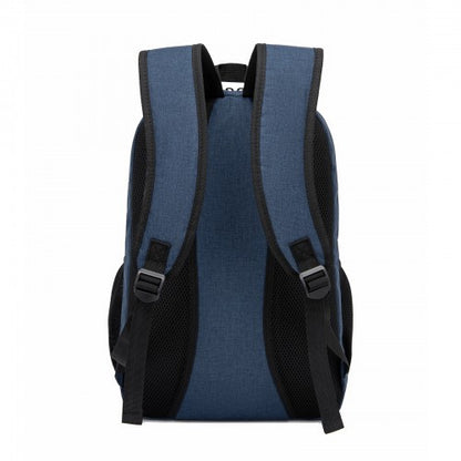 BPN2607 navy laptop backpack – detail view 4