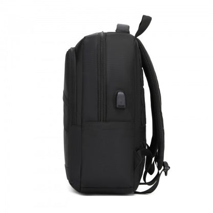 BPS2603 - Premium Laptop Backpack, 15.6 Inch USB Charging Backpack with Padded Laptop Sleeve, Ideal for Work and Commuting - Black