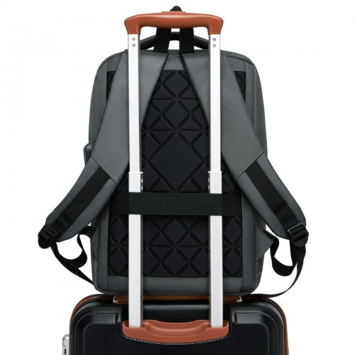 BPS2603 - Premium Laptop Backpack, 15.6 Inch USB Charging Backpack with Padded Laptop Sleeve, Ideal for Work and Commuting - Grey