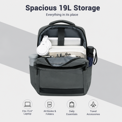 BPS2603 grey laptop backpack – detail view 9