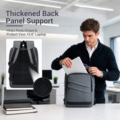 BPS2603 grey laptop backpack – detail view 11