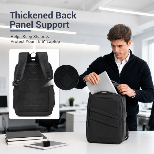 BPS2603 black laptop backpack – detail view 11