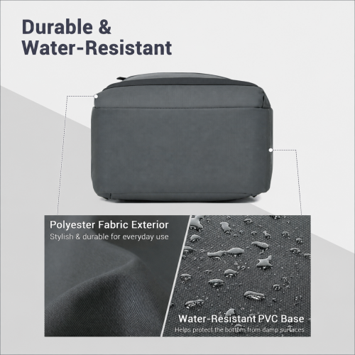BPS2603 grey laptop backpack – detail view 5
