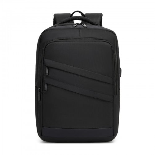 BPS2603 black laptop backpack – side view