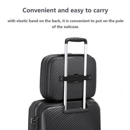 K2393L - British Traveller Lightweight 14 Inch Polypropylene Vanity Case - Black