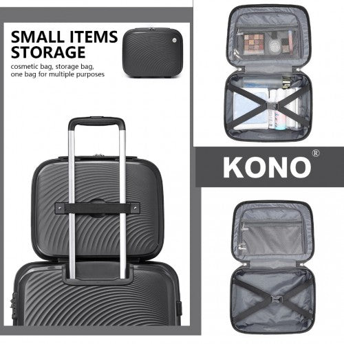 K2393L - British Traveller Lightweight 14 Inch Polypropylene Vanity Case - Black