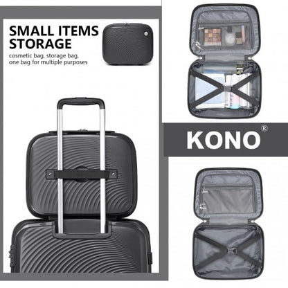 K2393L - British Traveller Lightweight 14 Inch Polypropylene Vanity Case - Black