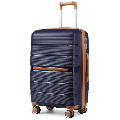 British Traveller K2392L 20-inch navy suitcase – detail view 20