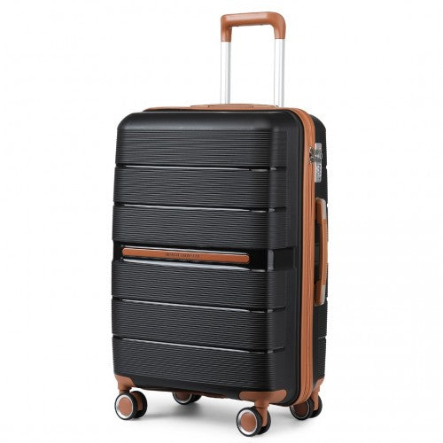 British Traveller K2392L 20-inch black suitcase – detail view 20