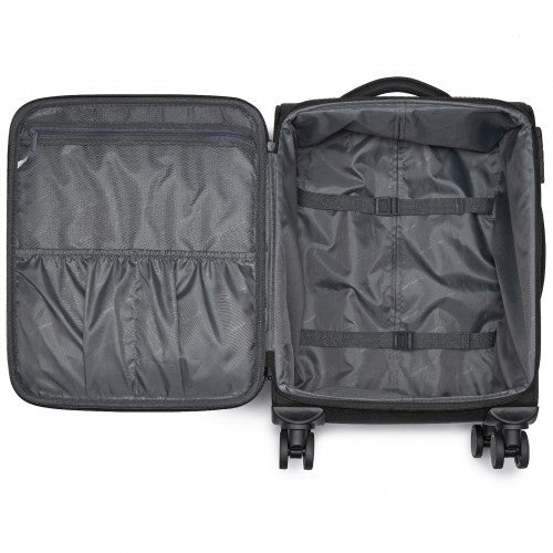 British Traveller KSB2582 20-inch black suitcase – detail view 20