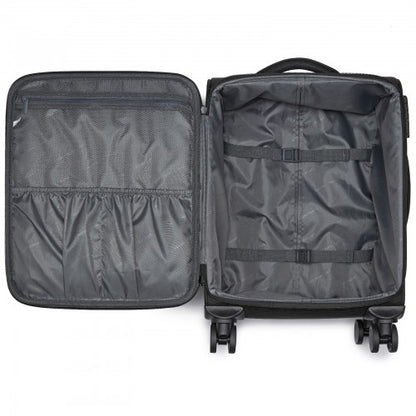 British Traveller KSB2582 20-inch black suitcase – detail view 20