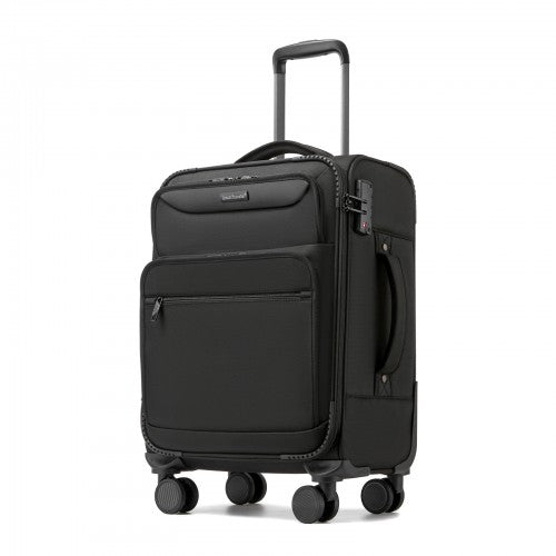 British Traveller KSB2582 20-inch black suitcase – detail view 20