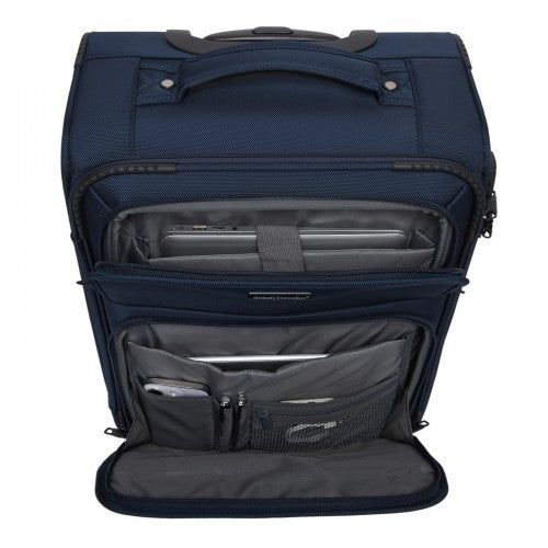 British Traveller KSB2582 20-inch navy suitcase – detail view 20