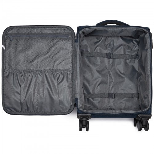 British Traveller KSB2582 20-inch navy suitcase – set view