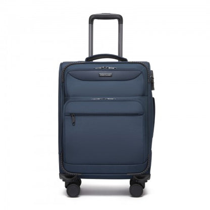 British Traveller KSB2582 20-inch navy suitcase – detail view 20
