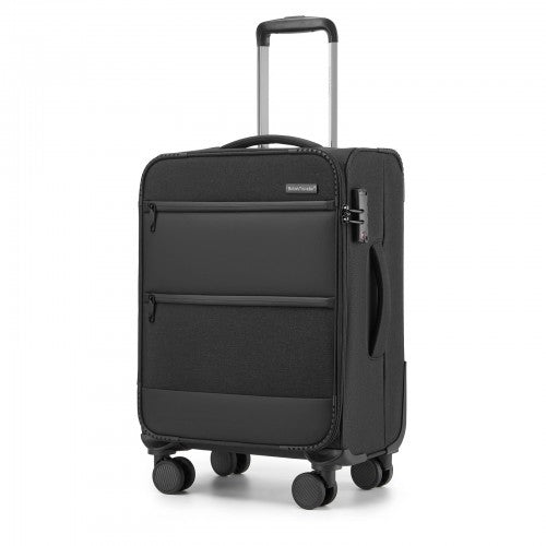 British Traveller KSB2597 20-inch black suitcase – detail view 20