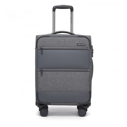 British Traveller KSB2597 20-inch grey suitcase – detail view 20