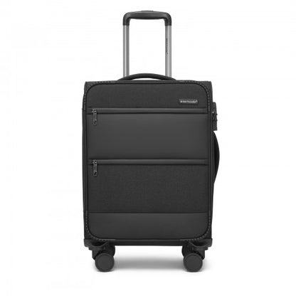 British Traveller KSB2597 20-inch black suitcase – detail view 20